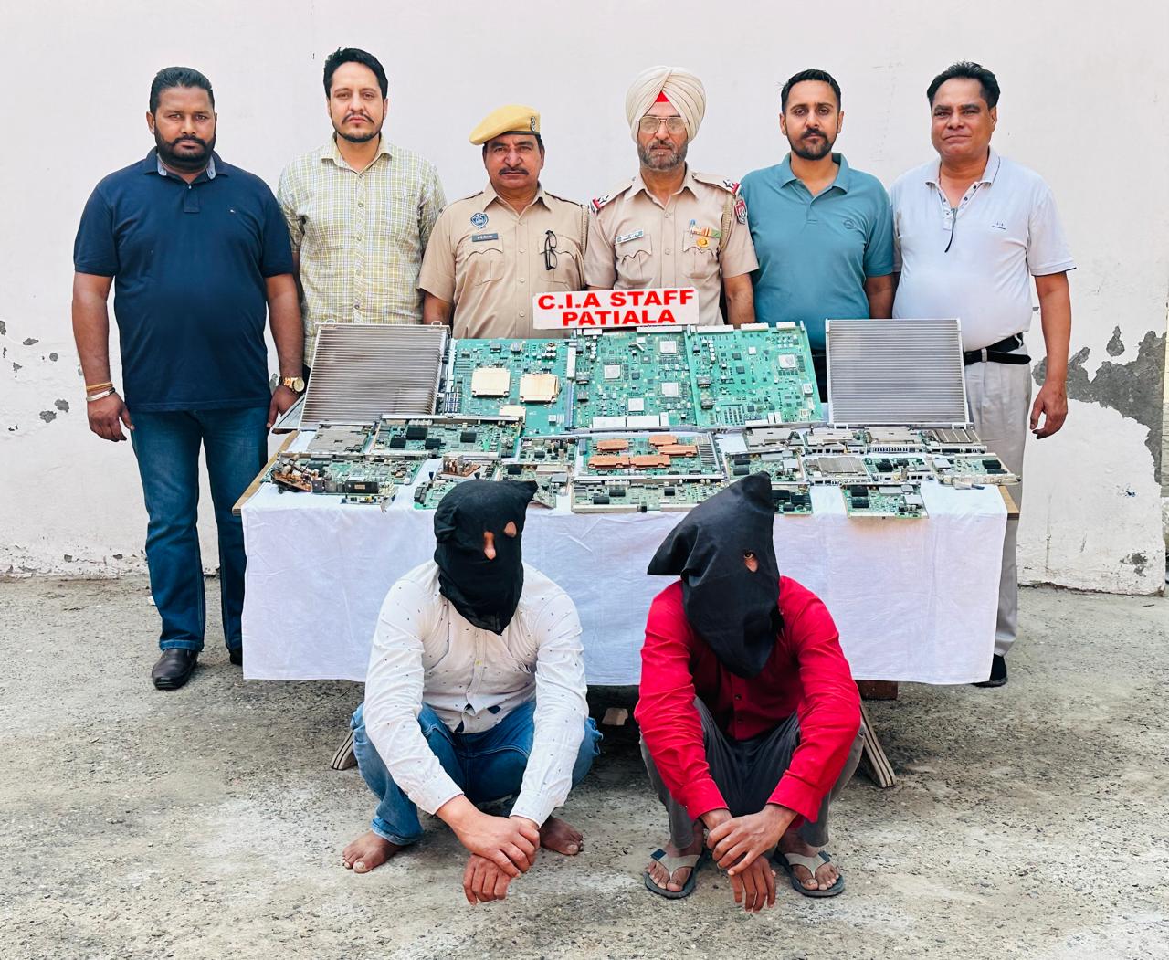 Police arrested two accused of stealing equipment from mobile towers